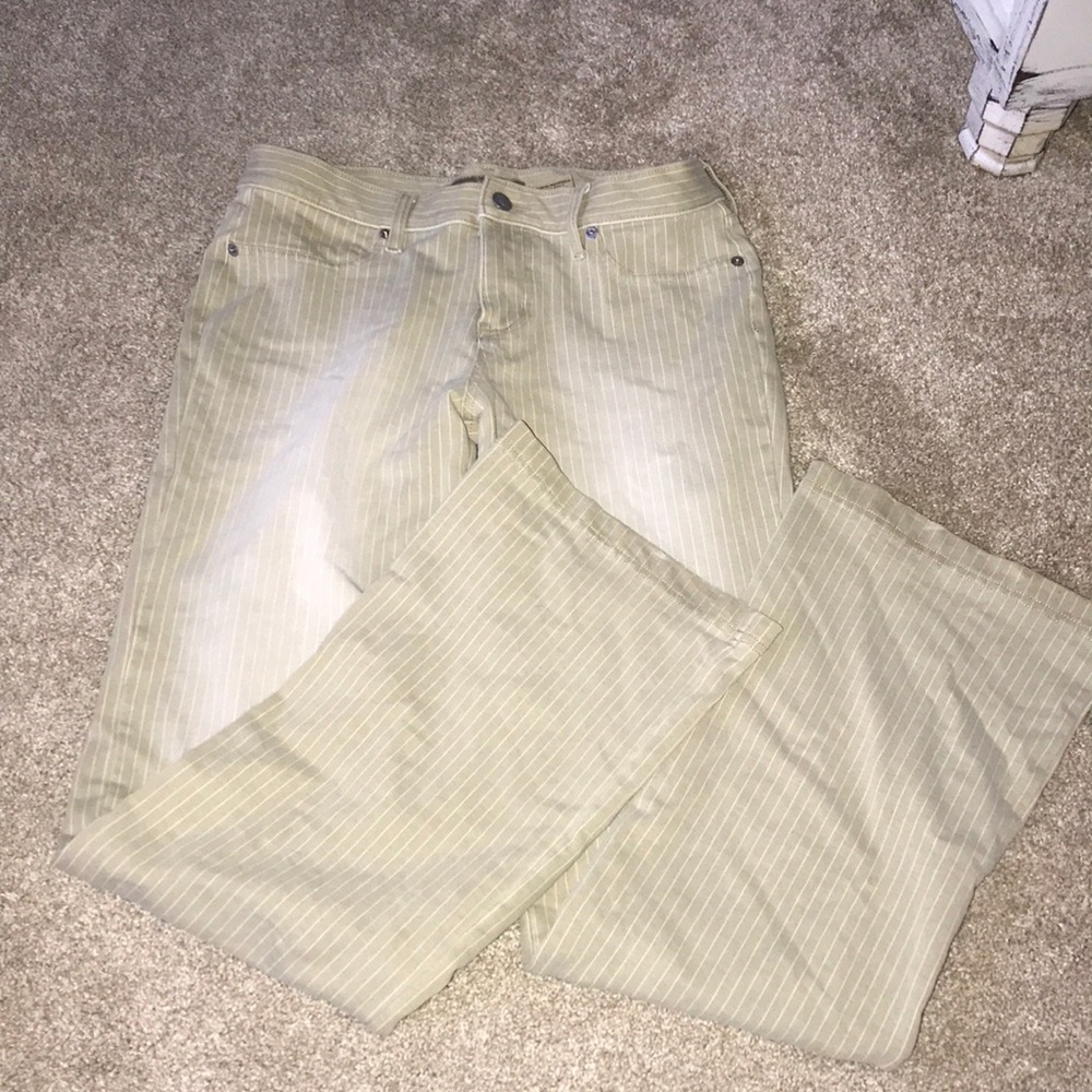 Pinstripe stretch pants